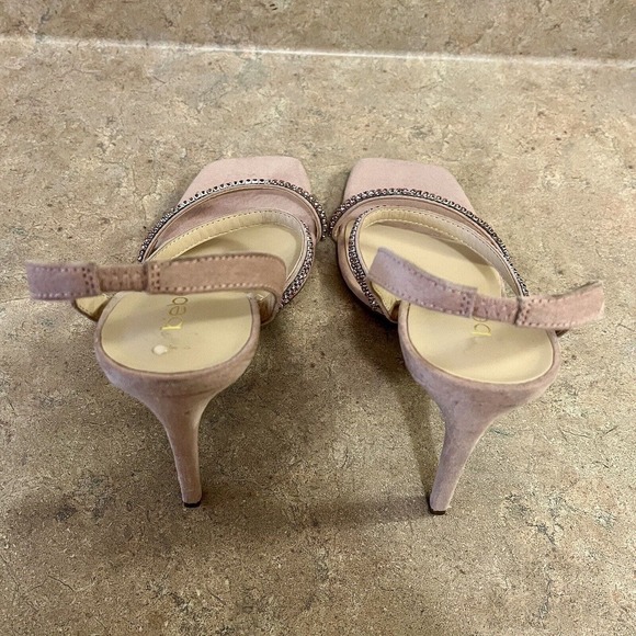 Bebe Calliope Rhinestone Square Toe Stiletto Heels Pink Women’s Size 9.5 - Picture 8 of 12